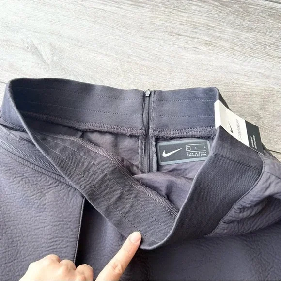 NWT NIKE SPORTSWEAR Tech Pack Oil Grey A-Line Pocket Mini Skirt - Picture 6 of 16